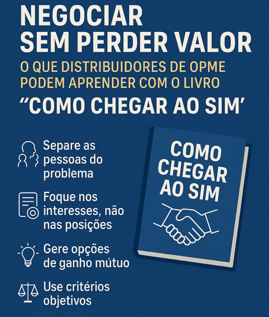 Negociar Sem Perder Valor: O Que Distribuidores de OPME Podem Aprender com o Livro Como Chegar ao Sim